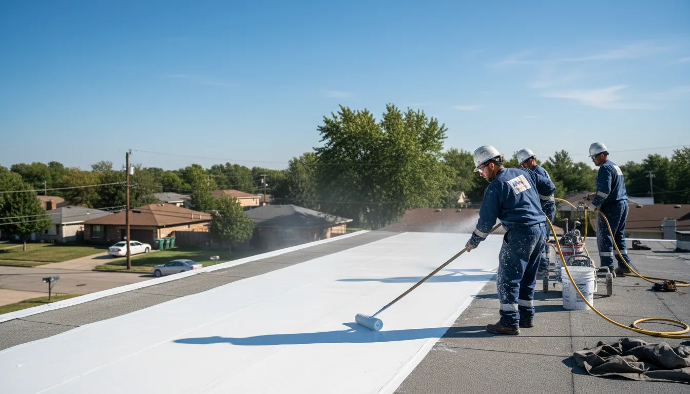 Commercial roof coating in West Brooklyn, IL near me